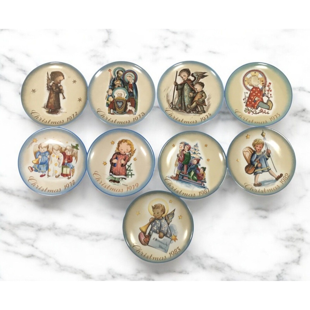 Schmid Berta Hummel Christmas Collector Plate Set 1972-1983 Lot of 9 Vintage